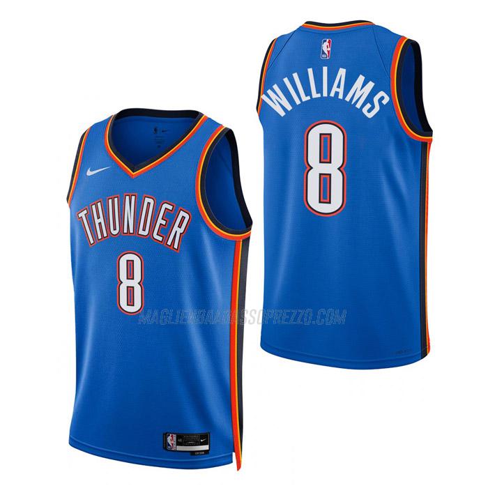 maglia jalen williams oklahoma city thunder di 8 uomo icon edition 2023 blu