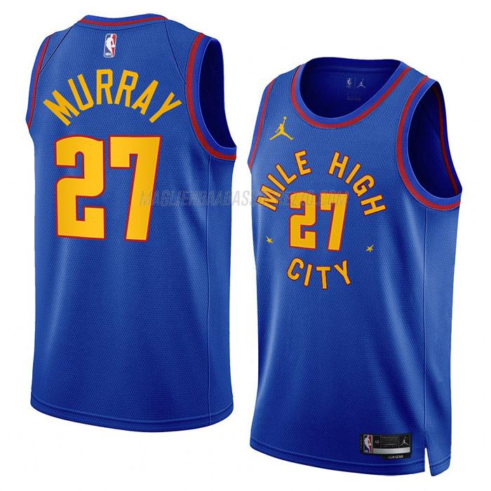 maglia jamal murray denver nuggets di 27 uomo statement edition 2023 blu