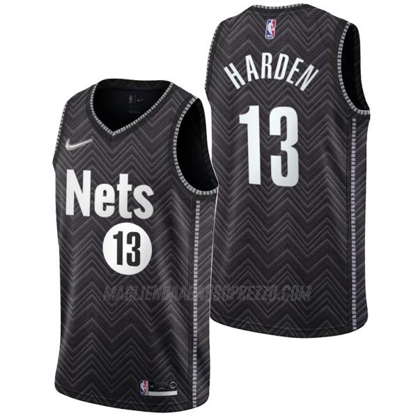 maglia james harden brooklyn nets di 13 uomo earned edition 2022 nero