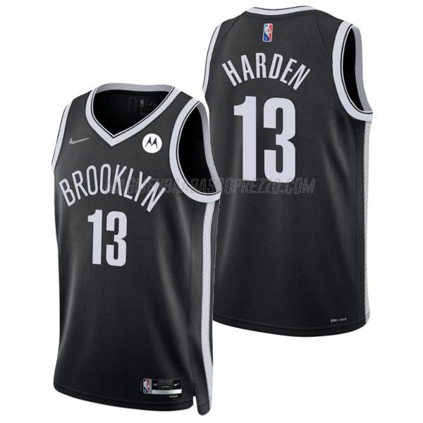 maglia james harden brooklyn nets di 13 uomo icon edition 2022 nero