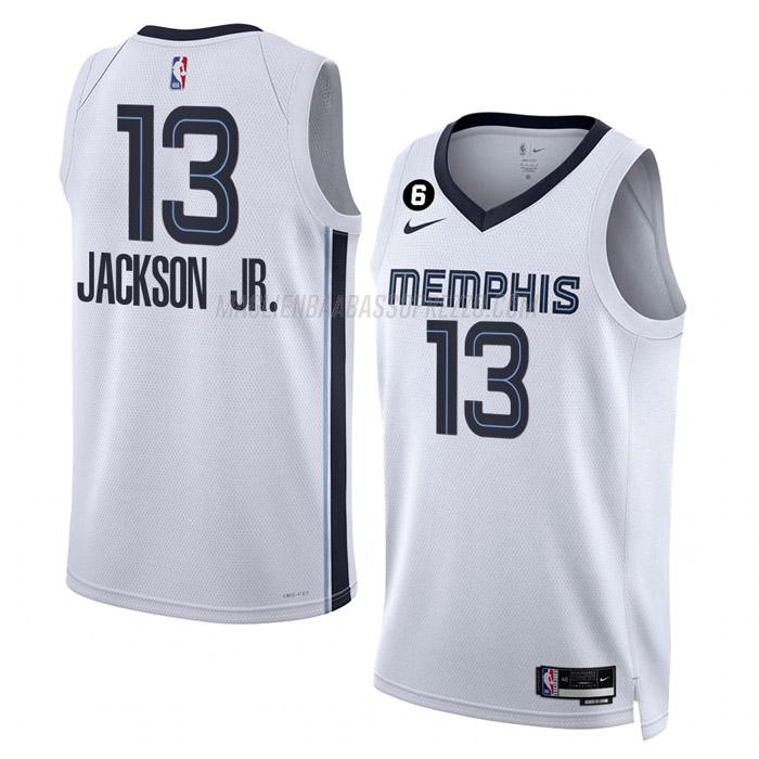 maglia jaren jackson jr memphis grizzlies di 13 uomo association edition 2023 bianco