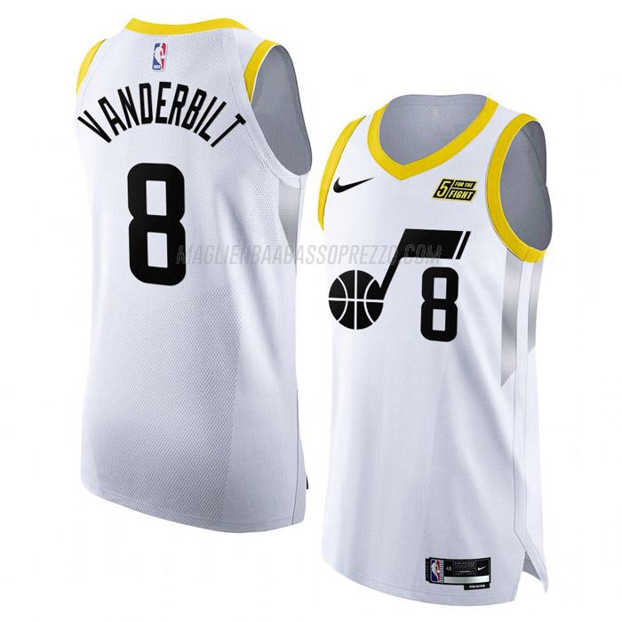 maglia jarred vanderbilt utah jazz di 8 uomo association edition 2023 bianco