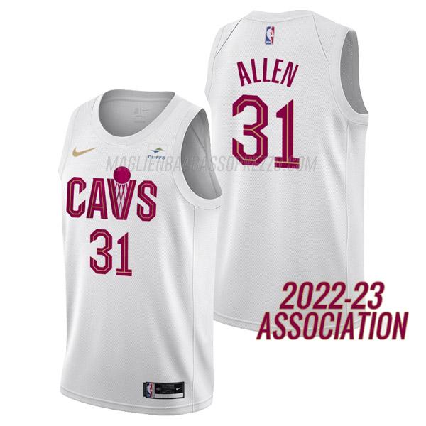 maglia jarrett allen cleveland cavaliers di 31 uomo association edition 2023 bianco