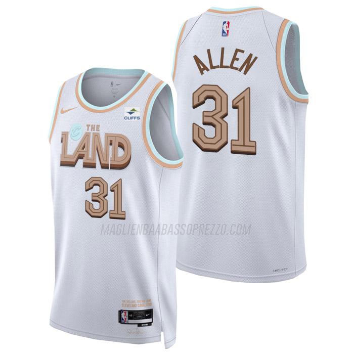 maglia jarrett allen cleveland cavaliers di 31 uomo city edition 2023 bianco