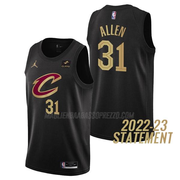 maglia jarrett allen cleveland cavaliers di 31 uomo statement edition 2023 nero