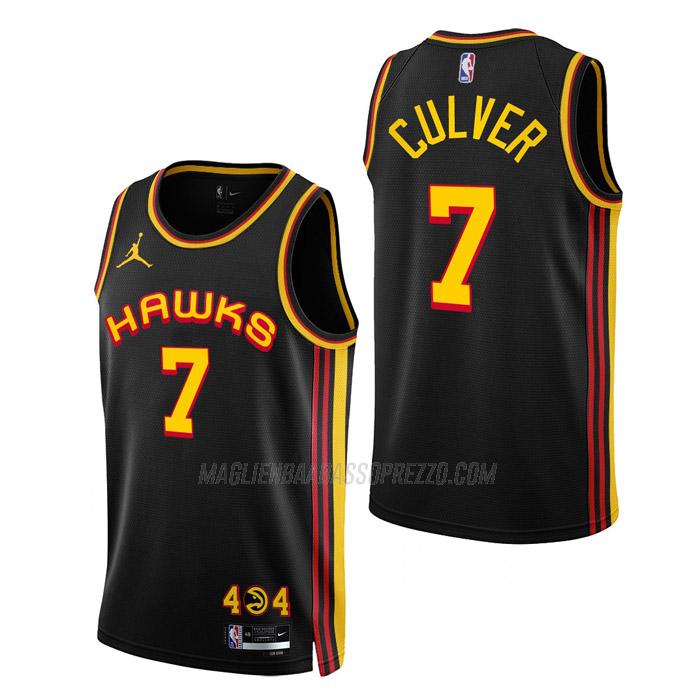 maglia jarrett culver atlanta hawks di 7 uomo statement edition 2023 nero