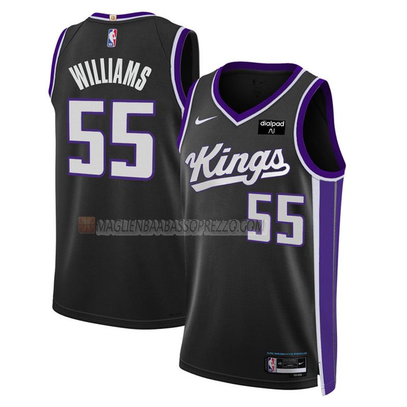 maglia jason williams sacramento kings di 55 uomo icon edition 2023-24 nero