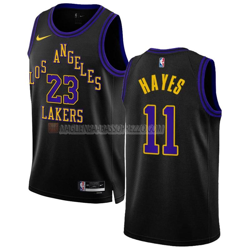 maglia jaxson hayes los angeles lakers di 11 uomo city edition 2023-24 nero