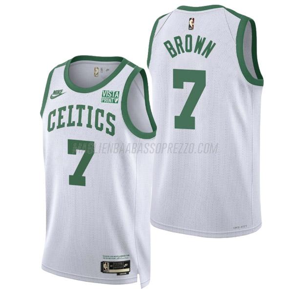 maglia jaylen brown boston celtics di 7 uomo classic edition 2022 bianco