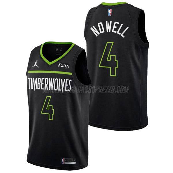 maglia jaylen nowell minnesota timberwolves di 4 uomo statement edition 2023 nero