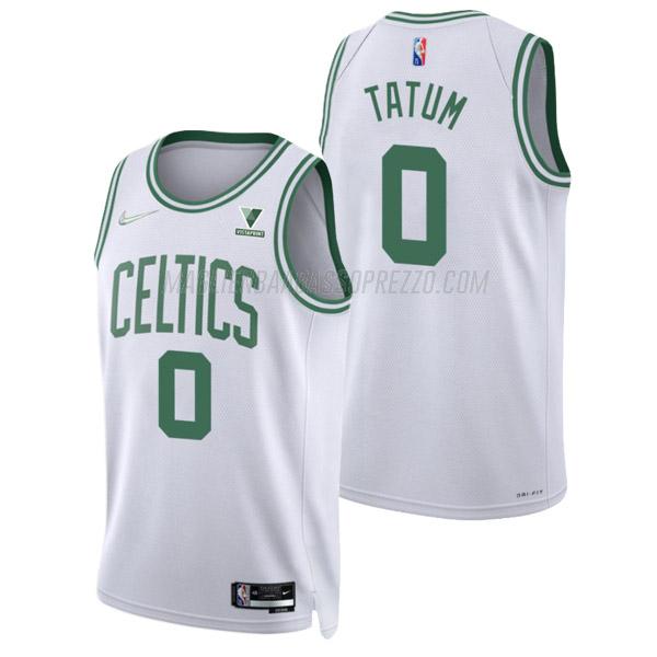 maglia jayson tatum boston celtics di 0 uomo association edition 2022 bianco