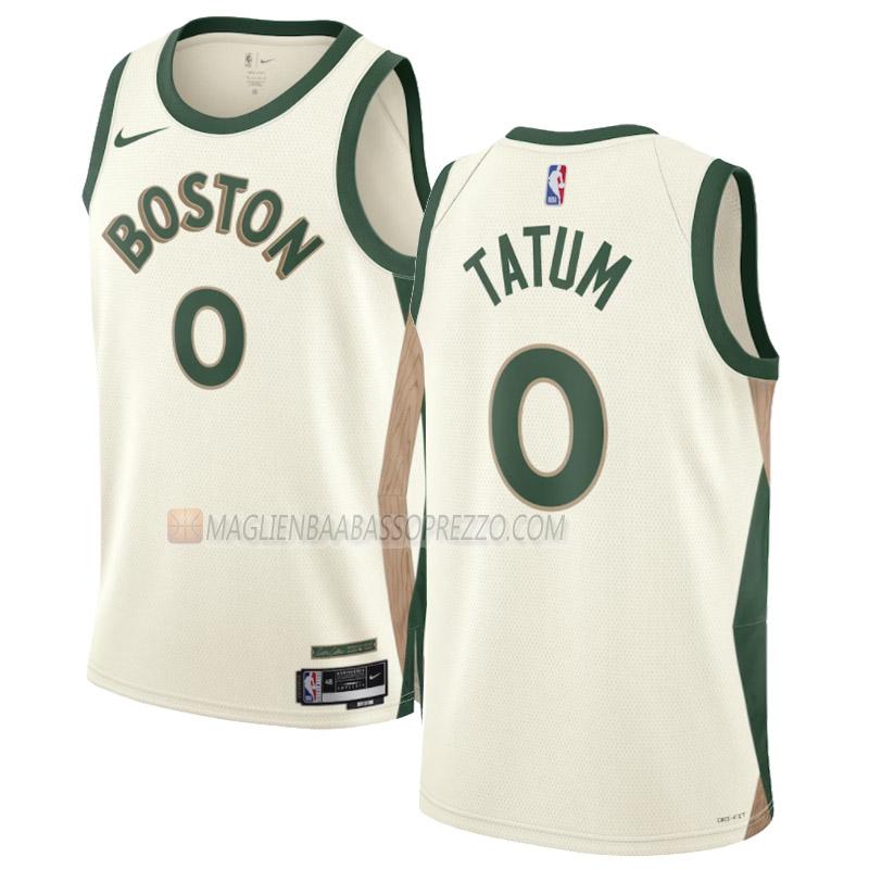 maglia jayson tatum boston celtics di 0 uomo city edition 2023-24 giallo