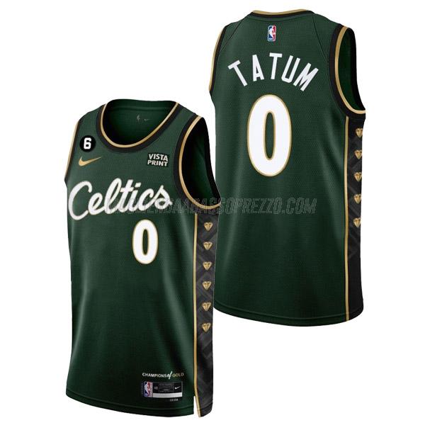 maglia jayson tatum boston celtics di 0 uomo city edition 2023 verde