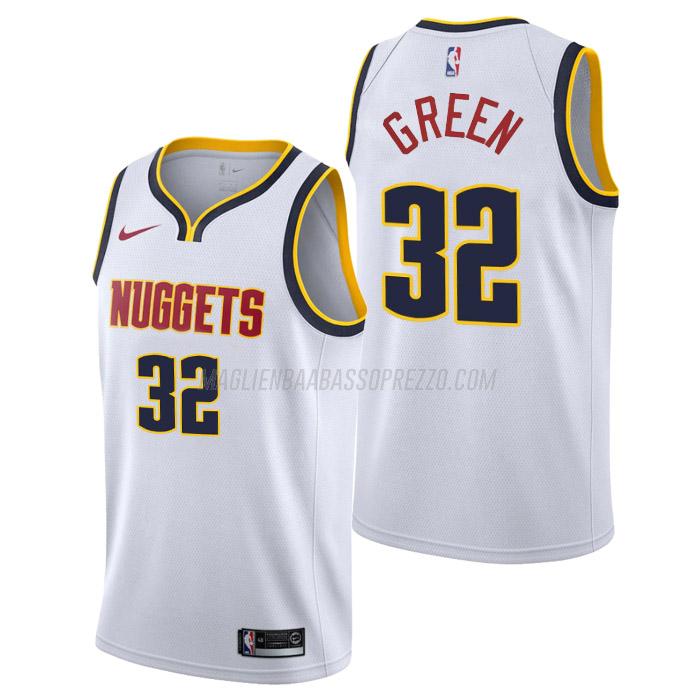 maglia jeff green denver nuggets di 32 uomo association edition 2023 bianco