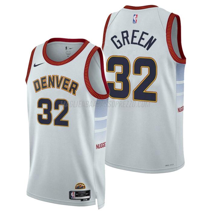 maglia jeff green denver nuggets di 32 uomo city edition 2023 bianco