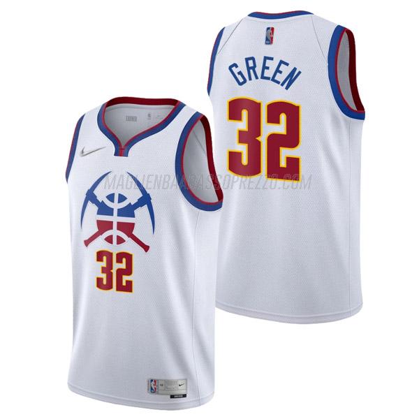 maglia jeff green denver nuggets di 32 uomo earned edition 2021 bianco