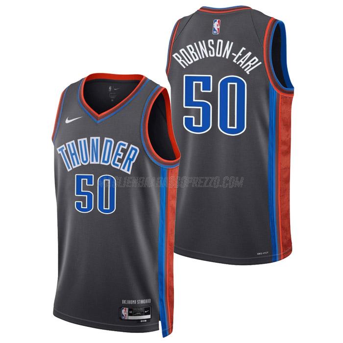 maglia jeremiah robinson-earl oklahoma city thunder di 50 uomo city edition 2023 grigio