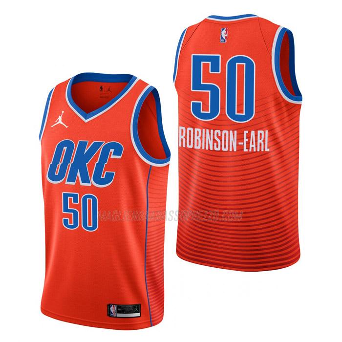 maglia jeremiah robinson-earl oklahoma city thunder di 50 uomo statement edition 2023 arancia