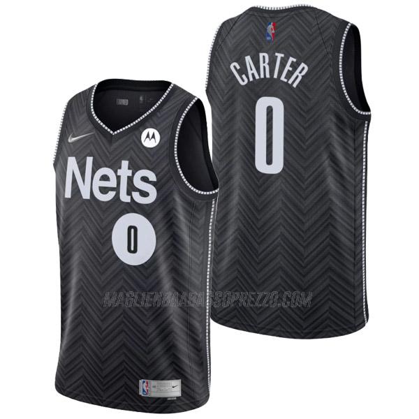 maglia jevon carter brooklyn nets di 0 uomo earned edition 2022 nero