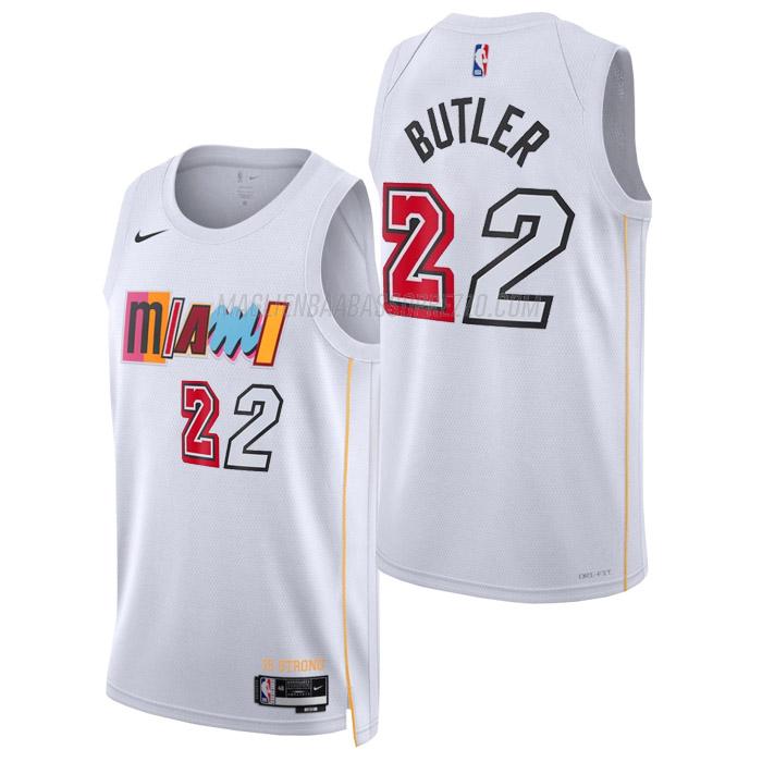 maglia jimmy butler miami heat di 22 uomo city edition 2023 bianco