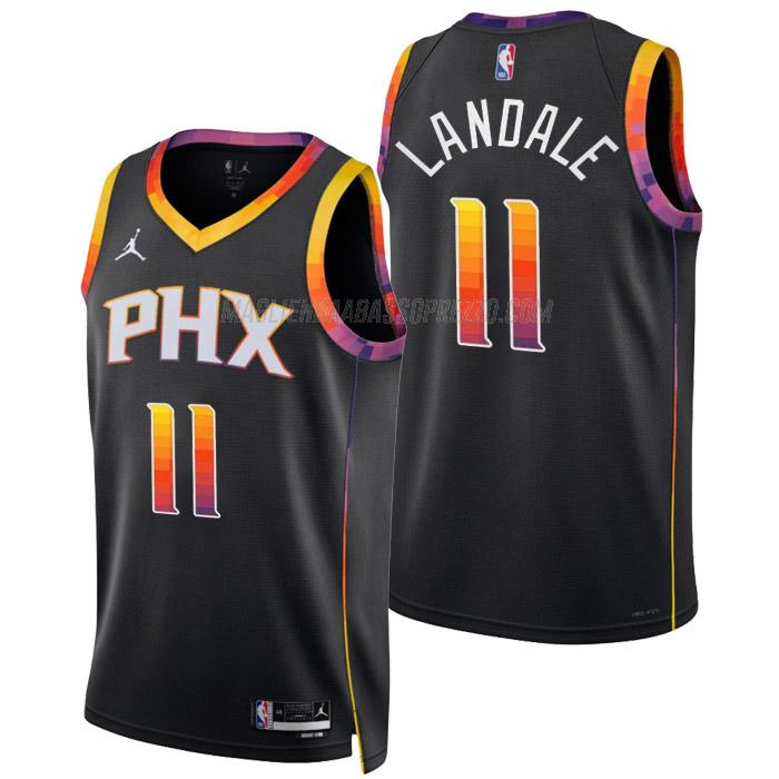 maglia jock landale phoenix suns di 11 uomo statement edition 2023 nero