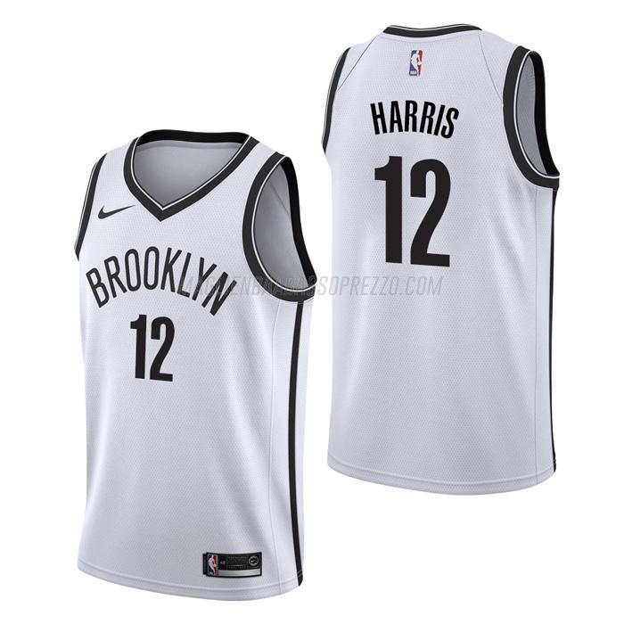 maglia joe harris brooklyn nets di 12 uomo association edition 2023 bianco