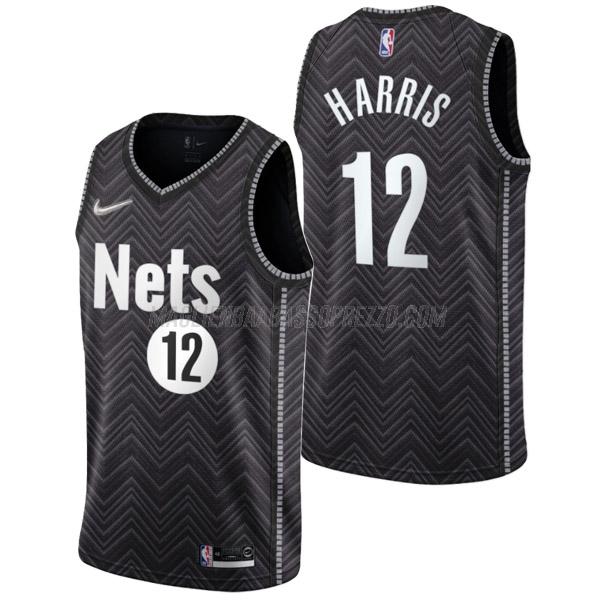 maglia joe harris brooklyn nets di 12 uomo earned edition 2022 nero