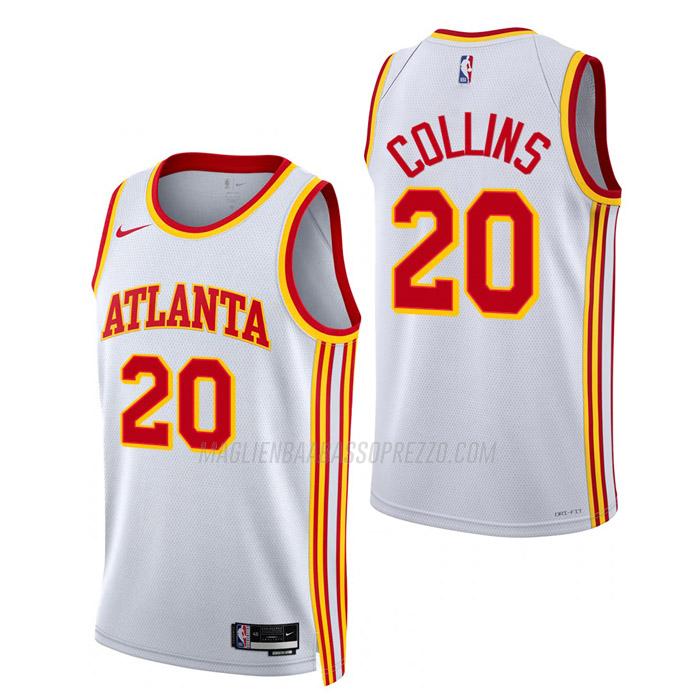 maglia john collins atlanta hawks di 20 uomo association edition 2023 bianco