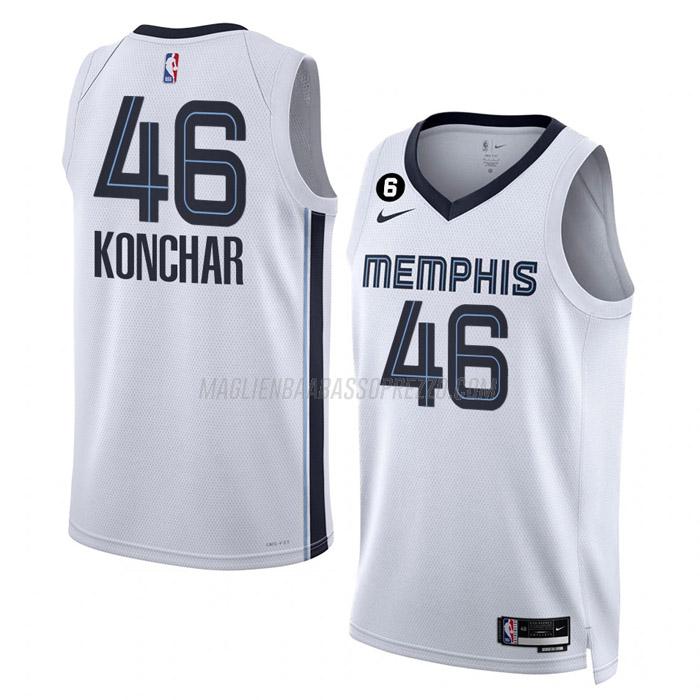 maglia john konchar memphis grizzlies di 46 uomo association edition 2023 bianco