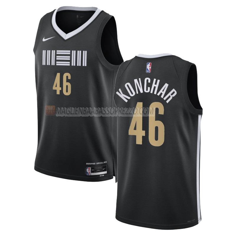 maglia john konchar memphis grizzlies di 46 uomo city edition 2023-24 nero