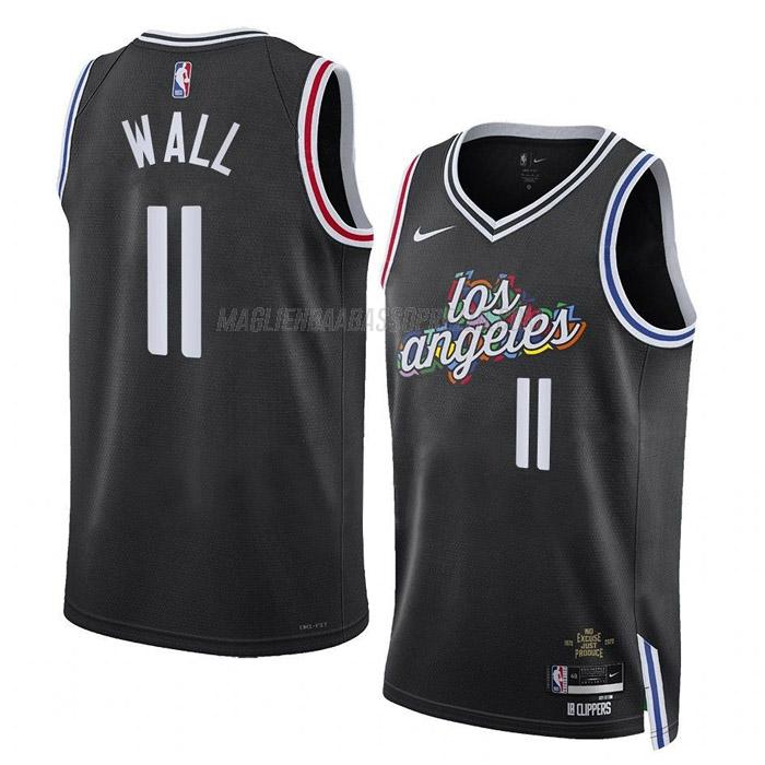 maglia john wall los angeles clippers di 11 uomo city edition 2023 nero