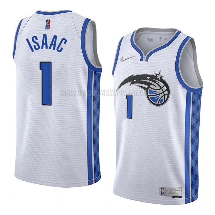 maglia jonathan isaac orlando magic di 1 uomo earned edition 2023 bianco