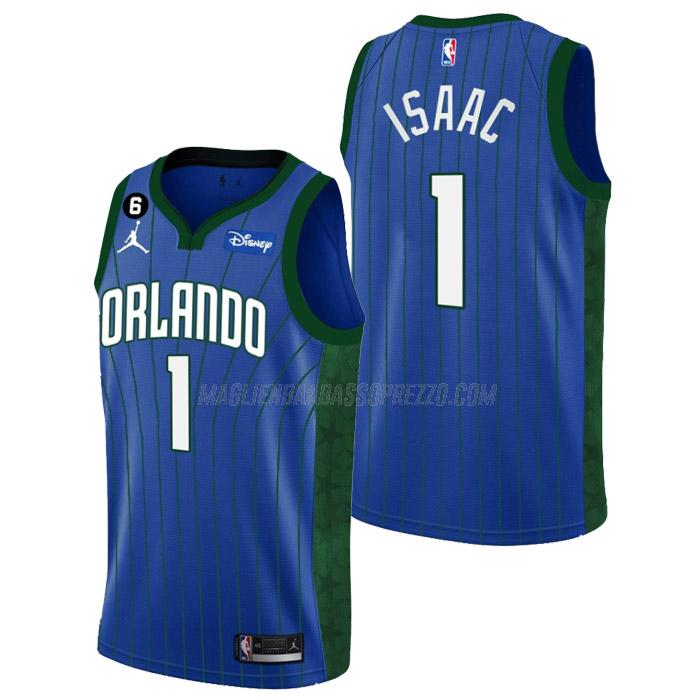 maglia jonathan isaac orlando magic di 1 uomo statement edition 2023 verde