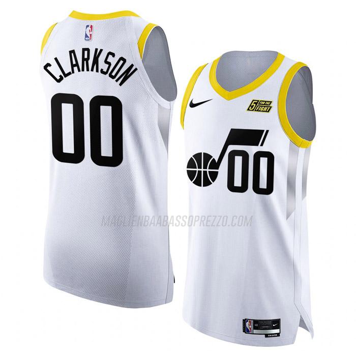 maglia jordan clarkson utah jazz di 0 uomo association edition 2023 bianco