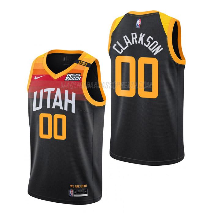 maglia jordan clarkson utah jazz di 0 uomo city edition 2022 nero