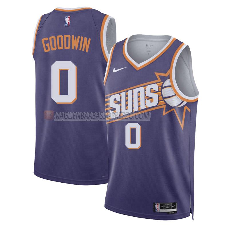 maglia jordan goodwin phoenix suns di 0 uomo icon edition 2023-24 viola