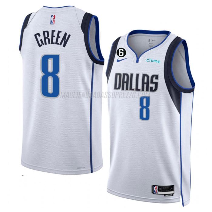 maglia josh green dallas mavericks di 8 uomo association edition 2023 bianco