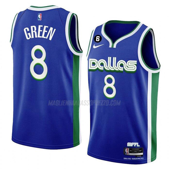 maglia josh green dallas mavericks di 8 uomo city edition 2023 blu