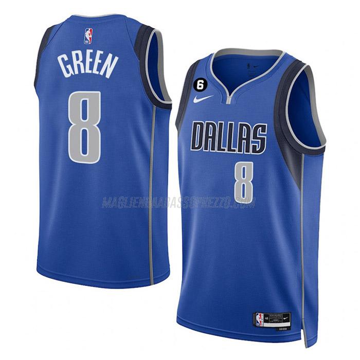 maglia josh green dallas mavericks di 8 uomo icon edition 2023 blu