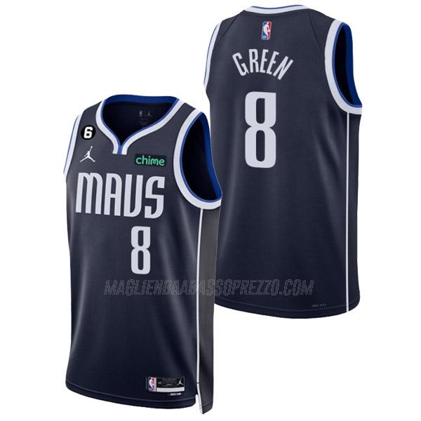 maglia josh green dallas mavericks di 8 uomo statement edition 2023 blu navy