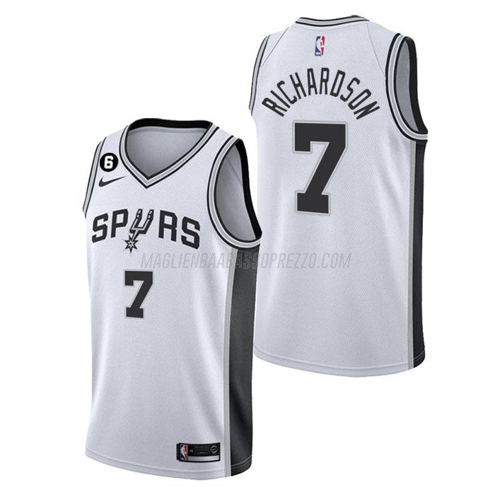 maglia josh richardson san antonio spurs di 7 uomo association edition 2023 bianco