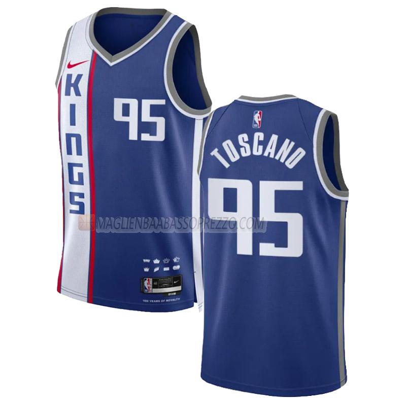 maglia juan toscano-anderson sacramento kings di 95 uomo city edition 2023-24 blu