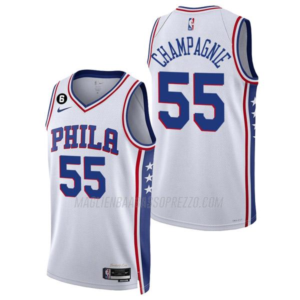 maglia julian champagnie philadelphia 76ers di 55 uomo association edition 2023 bianco