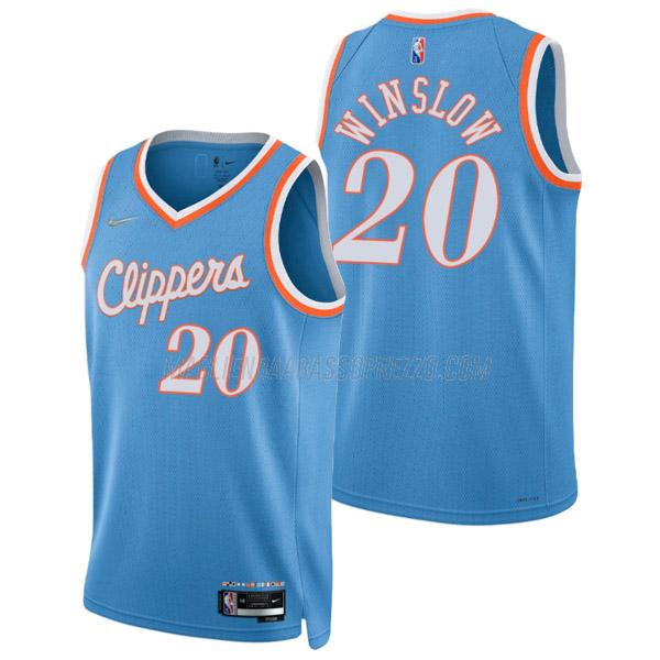 maglia justise winslow los angeles clippers di 20 uomo city edition 2022 blu