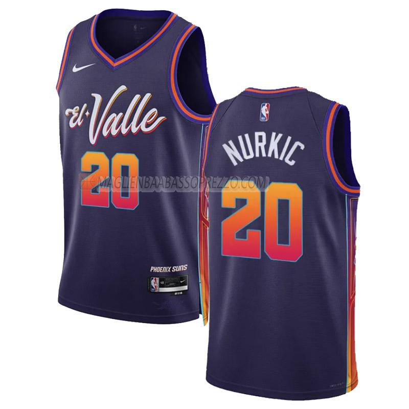 maglia jusuf nurkic phoenix suns di 20 uomo city edition 2023-24 viola