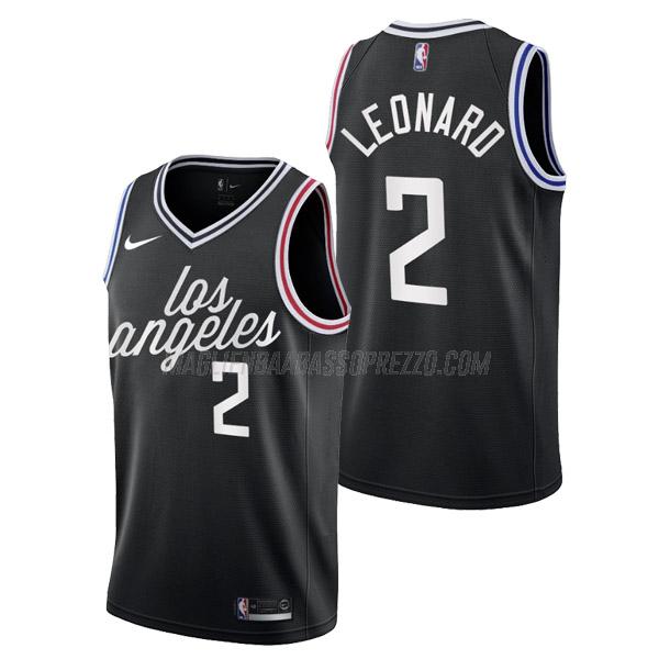 maglia kawhi leonard los angeles clippers di 2 uomo city edition 2023 nero