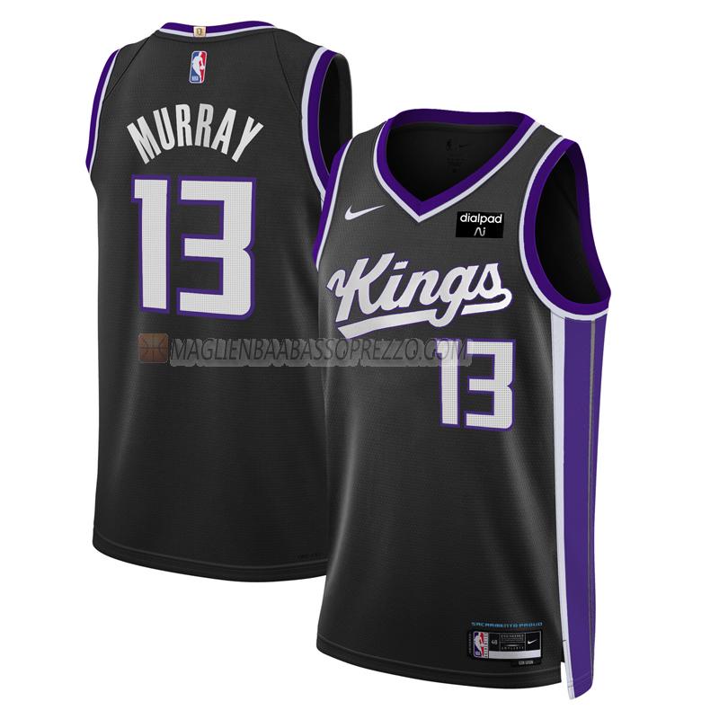 maglia keegan murray sacramento kings di 13 uomo icon edition 2023-24 nero