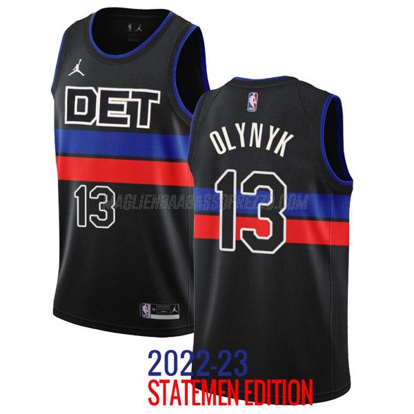 maglia kelly olynyk detroit pistons di 13 uomo statement edition 2023 nero