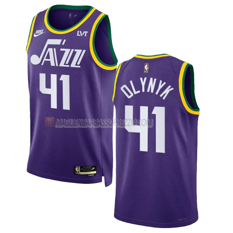 maglia kelly olynyk utah jazz di 41 uomo classic edition 2023-24 viola