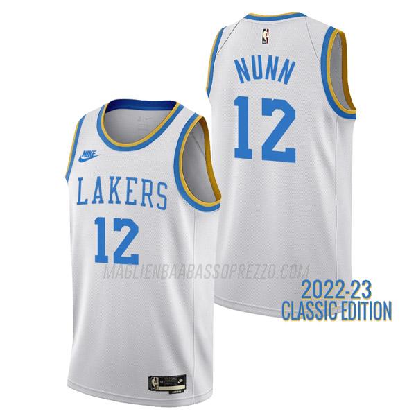 maglia kendrick nunn los angeles lakers di 12 uomo classic edition 2023 bianco